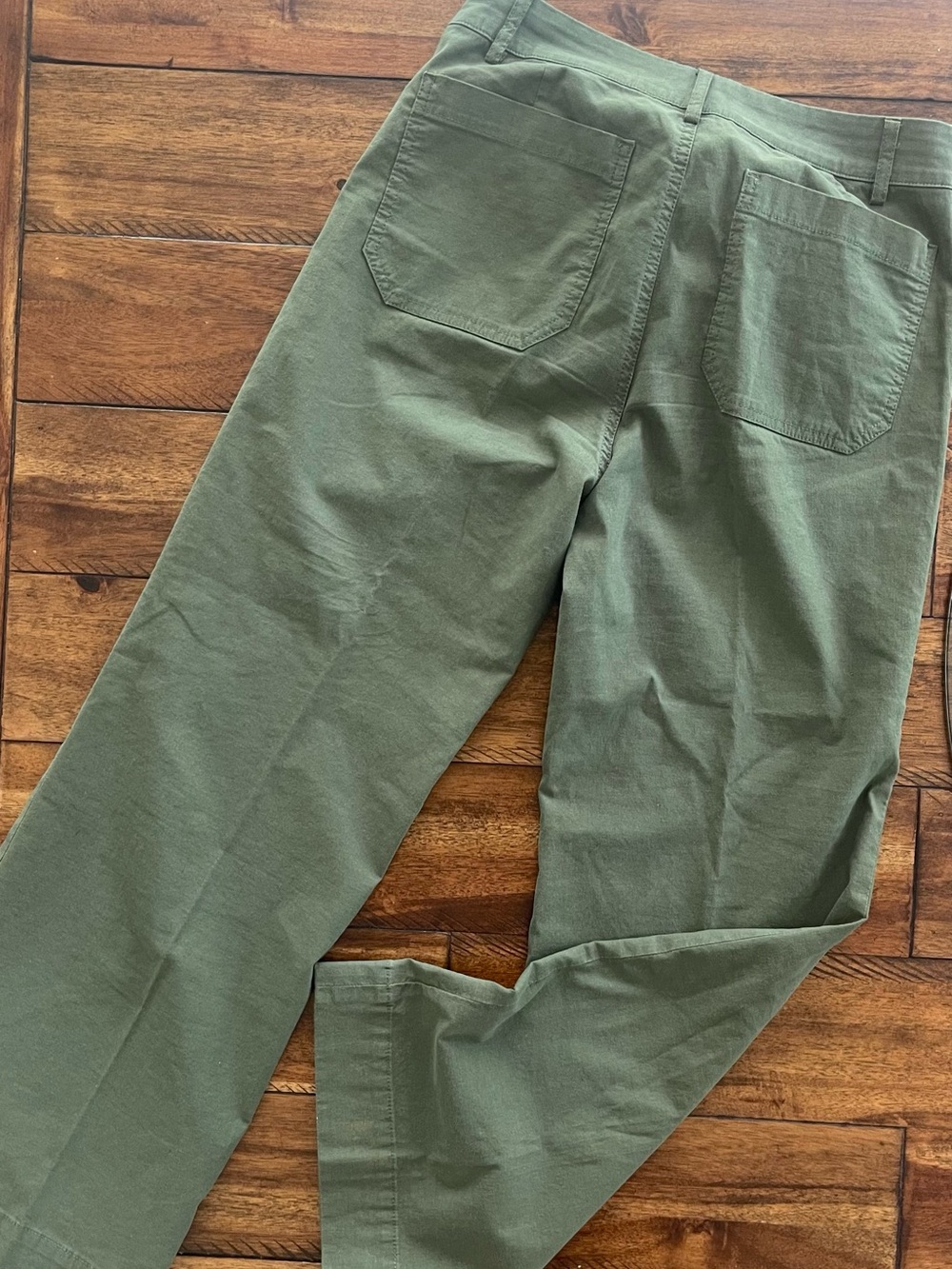 J. Crew Factory black Lizzie olive green wide straight leg pants trousers 28p - Picture 2 of 15